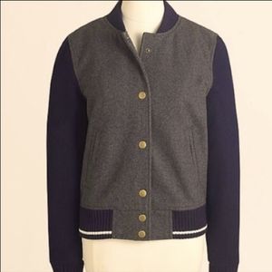 J. Crew Wool varsity bomber jacket